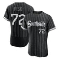 Fenge C.White Sox #72 Carlton Fisk Player Black City Connect Limited Elite Home Stitched Jerseys