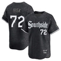 Fenge C.White Sox #72 Carlton Fisk Player Black City Connect Limited Home Stitched Jerseys