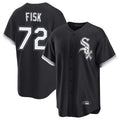 Fenge C.White Sox #72 Carlton Fisk Player Black Home Game Stitched Jerseys