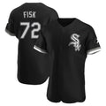 Fenge C.White Sox #72 Carlton Fisk Player Black Limited Elite Home Stitched Jerseys