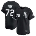 Fenge C.White Sox #72 Carlton Fisk Player Black Limited Home Stitched Jerseys