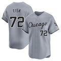 Fenge C.White Sox #72 Carlton Fisk Player Gray Road Limited Home Stitched Jerseys