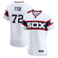 Fenge C.White Sox #72 Carlton Fisk Player White T-shirt Limited Elite Home Stitched Jerseys