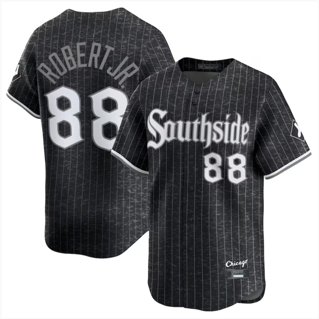 Fenge C.White Sox #88 Luis Robert Jr Player Black City Connect Limited Home Stitched Jerseys