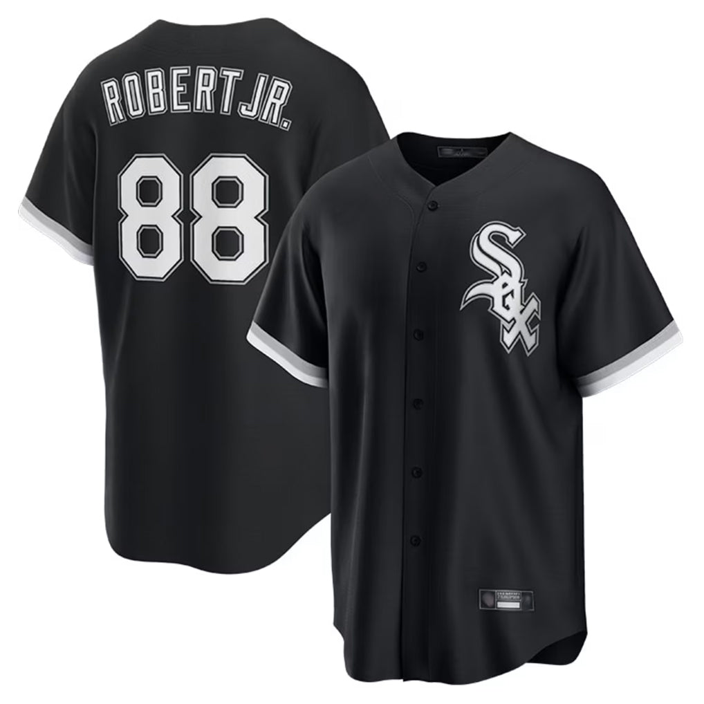 Fenge C.White Sox #88 Luis Robert Jr Player Black Home Game Stitched Jerseys