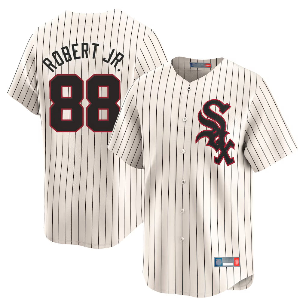 Fenge C.White Sox #88 Luis Robert Jr Player Cream Cooperstown Collection Limited Home Stitched Jerseys