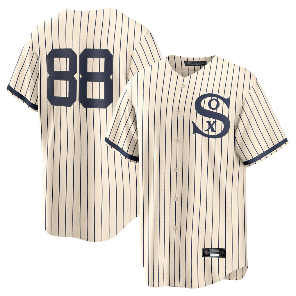 Fenge C.White Sox #88 Luis Robert Jr Player Cream Field of Dreams Home Game Stitched Jerseys