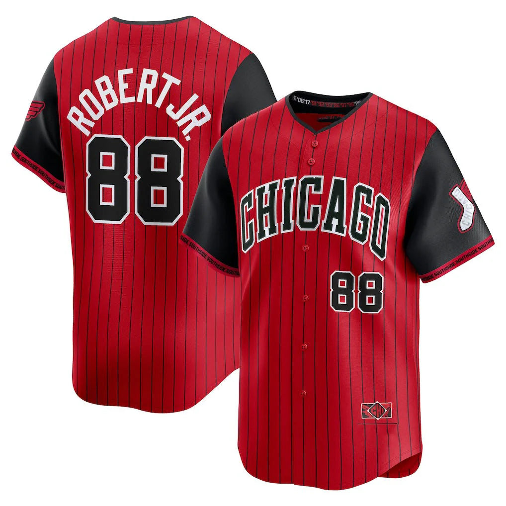 Fenge C.White Sox #88 Luis Robert Jr Player Red City Connect Limited Home Stitched Jerseys