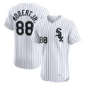 Fenge C.White Sox #88 Luis Robert Jr Player White Stripe Limited Elite Home Stitched Jerseys