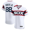 Fenge C.White Sox #88 Luis Robert Jr Player White T-shirt Limited Elite Home Stitched Jerseys