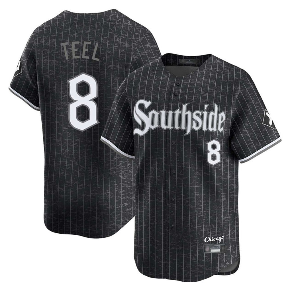 Fenge C.White Sox #8 Kyle Teel Player Black City Connect Limited Home Stitched Jerseys