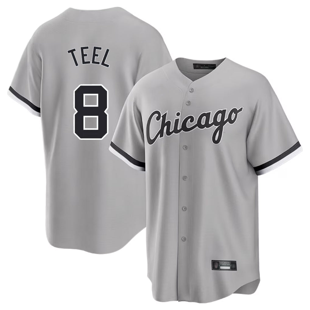 Fenge C.White Sox #8 Kyle Teel Player Gray Home Game Stitched Jerseys