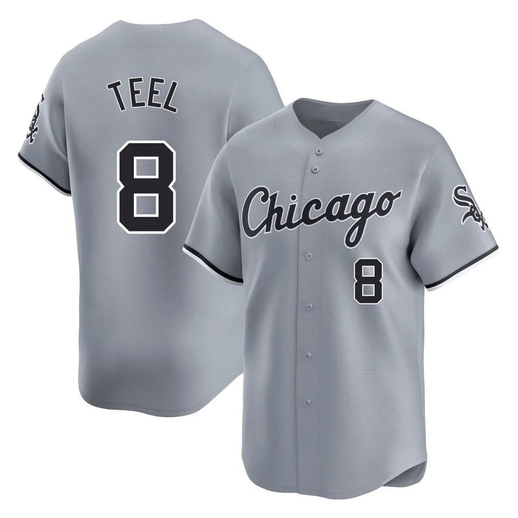 Fenge C.White Sox #8 Kyle Teel Player Gray Road Limited Home Stitched Jerseys