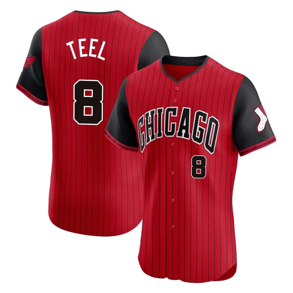 Fenge C.White Sox #8 Kyle Teel Player Red City Connect Limited Elite Home Stitched Jerseys