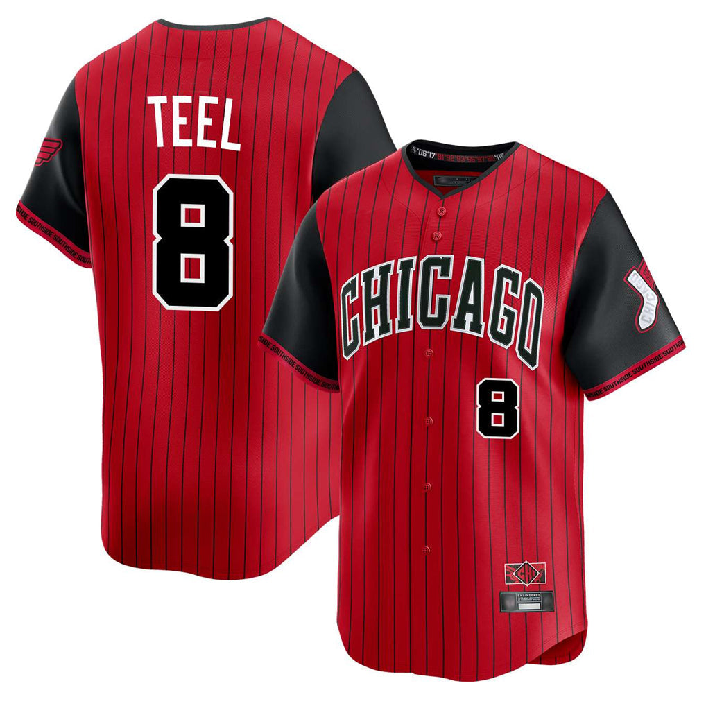 Fenge C.White Sox #8 Kyle Teel Player Red City Connect Limited Home Stitched Jerseys