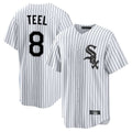 Fenge C.White Sox #8 Kyle Teel Player White Stripe Home Game Stitched Jerseys