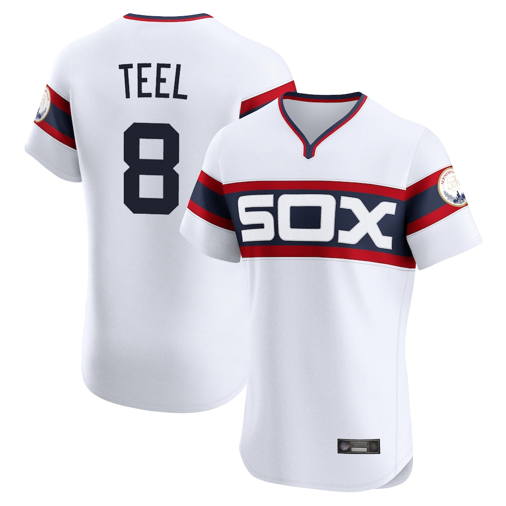 Fenge C.White Sox #8 Kyle Teel Player White T-shirt Limited Elite Home Stitched Jerseys