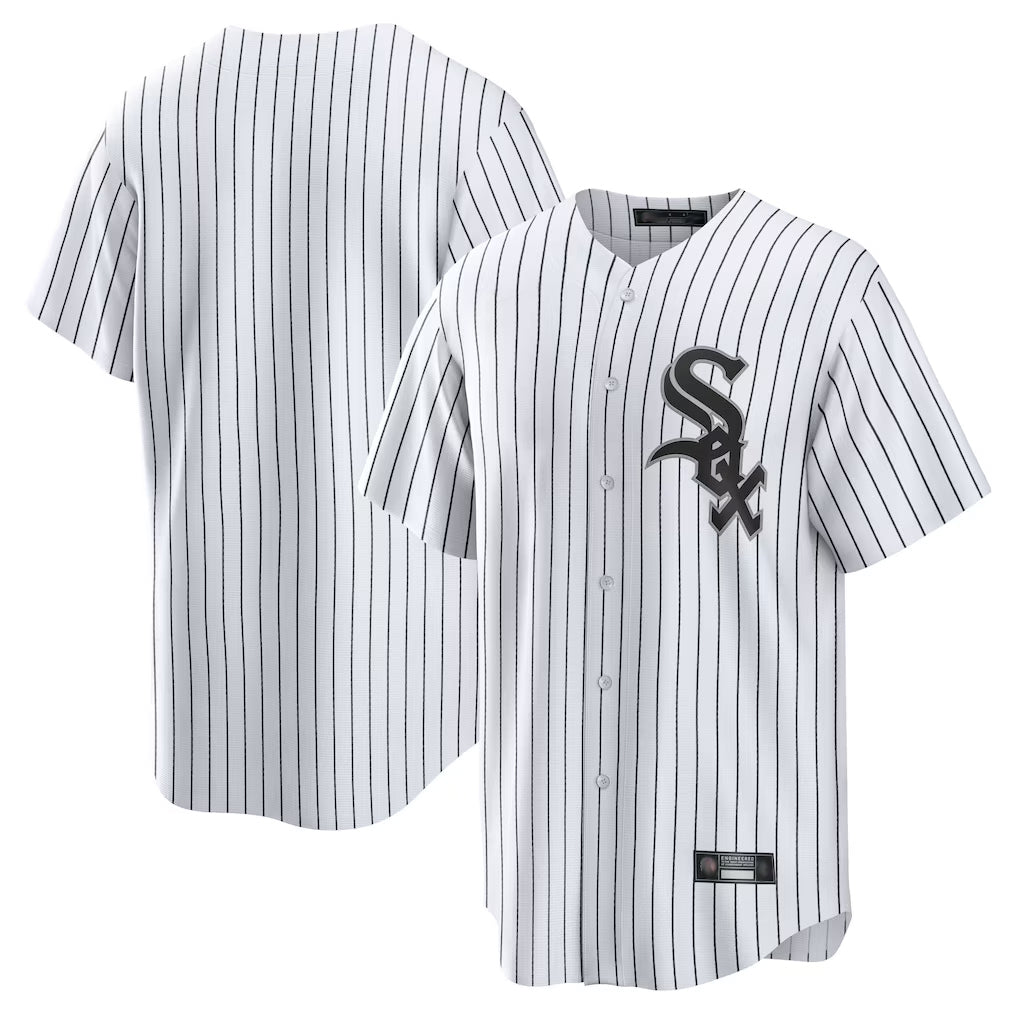 Fenge C.White Sox ## White Sox Blank Player White Stripe Home Game Stitched Jerseys