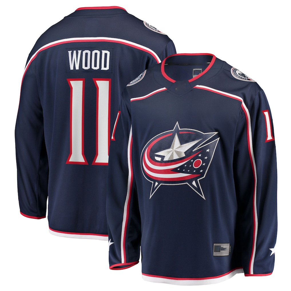 Fenge CB.Jackets #11 Miles Wood Navy Home Breakaway Jersey