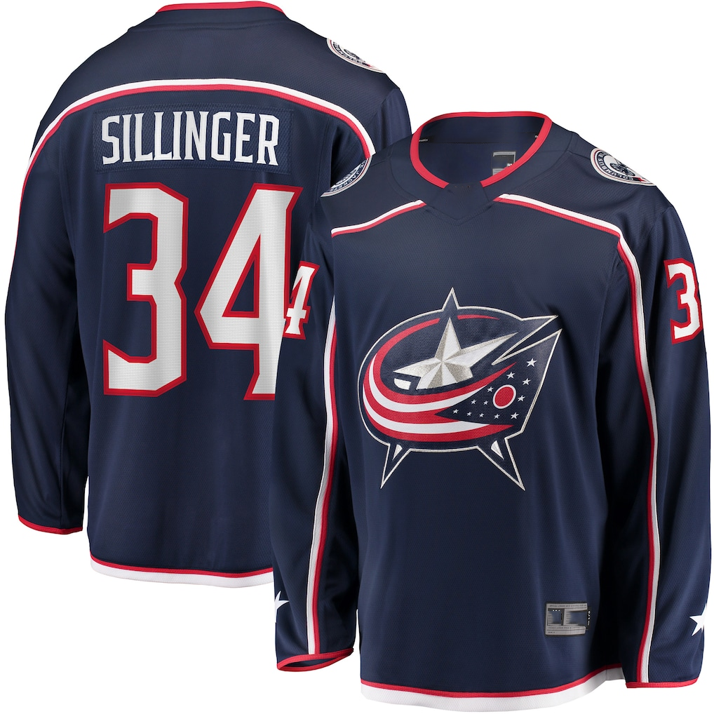 Fenge CB.Jackets #38 Boone Jenner Navy Home Captain Patch Breakaway Player Jersey