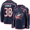 Fenge CB.Jackets #34 Cole Sillinger Navy Home Breakaway Player Jersey