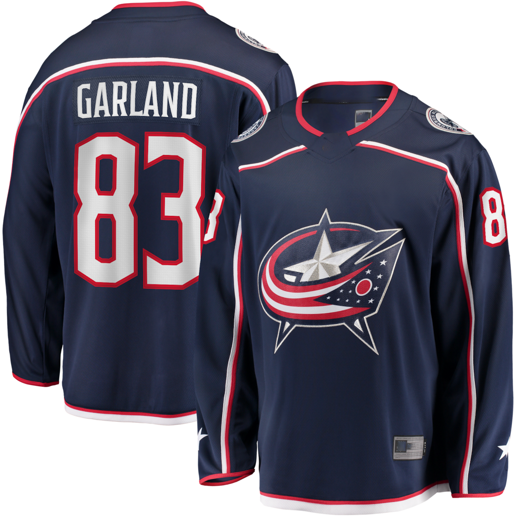 Fenge CB.Jackets #83 Conor Garland Navy Home Breakaway Jersey
