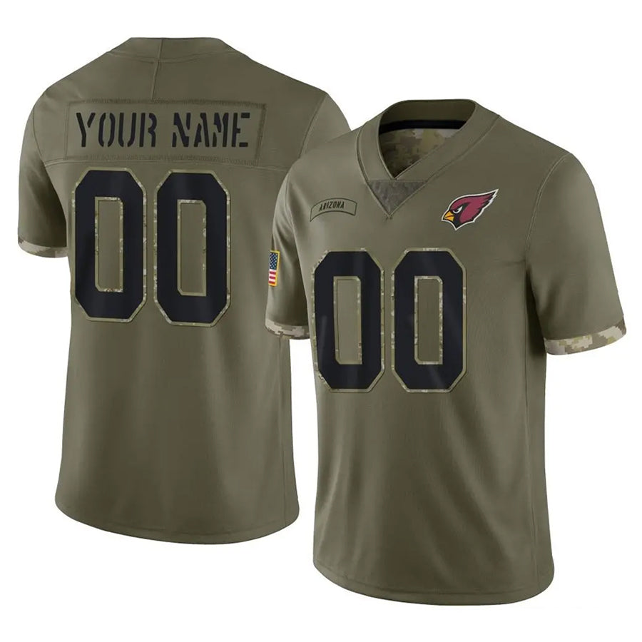 Fenge Custom A.Cardinals Olive Salute To Service Limited Game Stitched Jerseys
