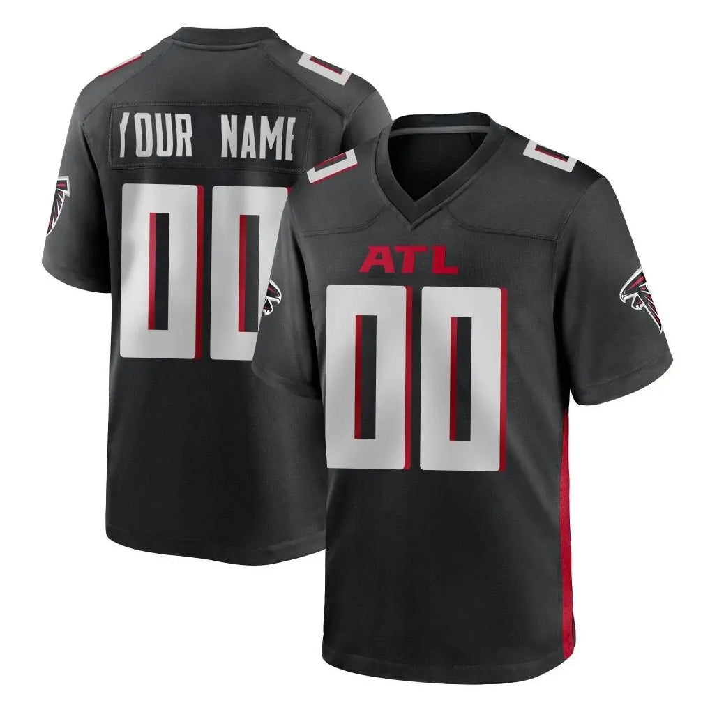 Fenge Custom A.Falcons Black Home Game Any Name & Numbers Stitched Jerseys