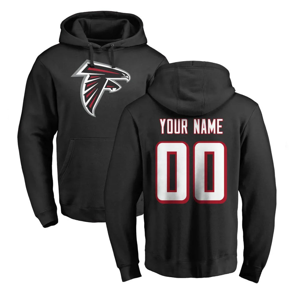 Fenge Custom A.Falcons Black Salute to Service Hoodies Any Name & Numbers Stitched Jerseys