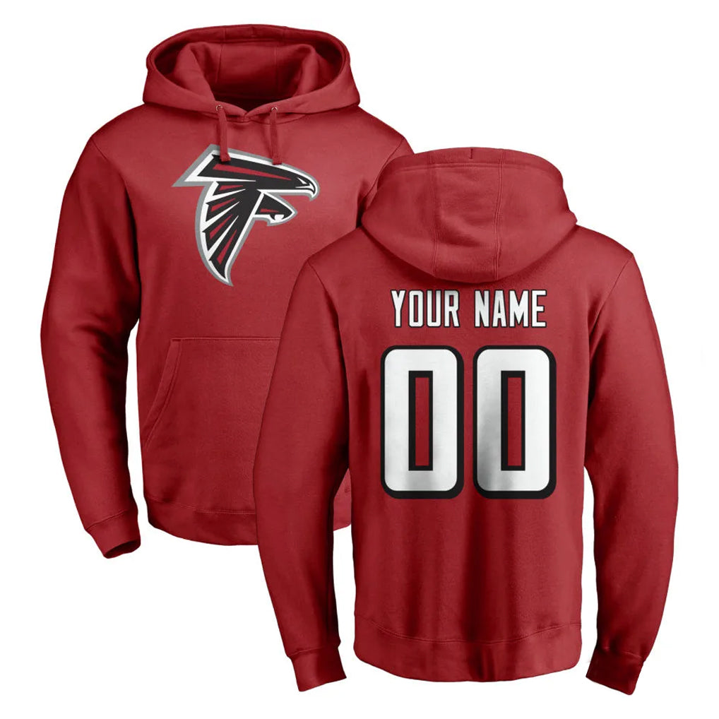 Fenge Custom A.Falcons Red Limited Hoodie Any Name & Numbers Stitched Jerseys