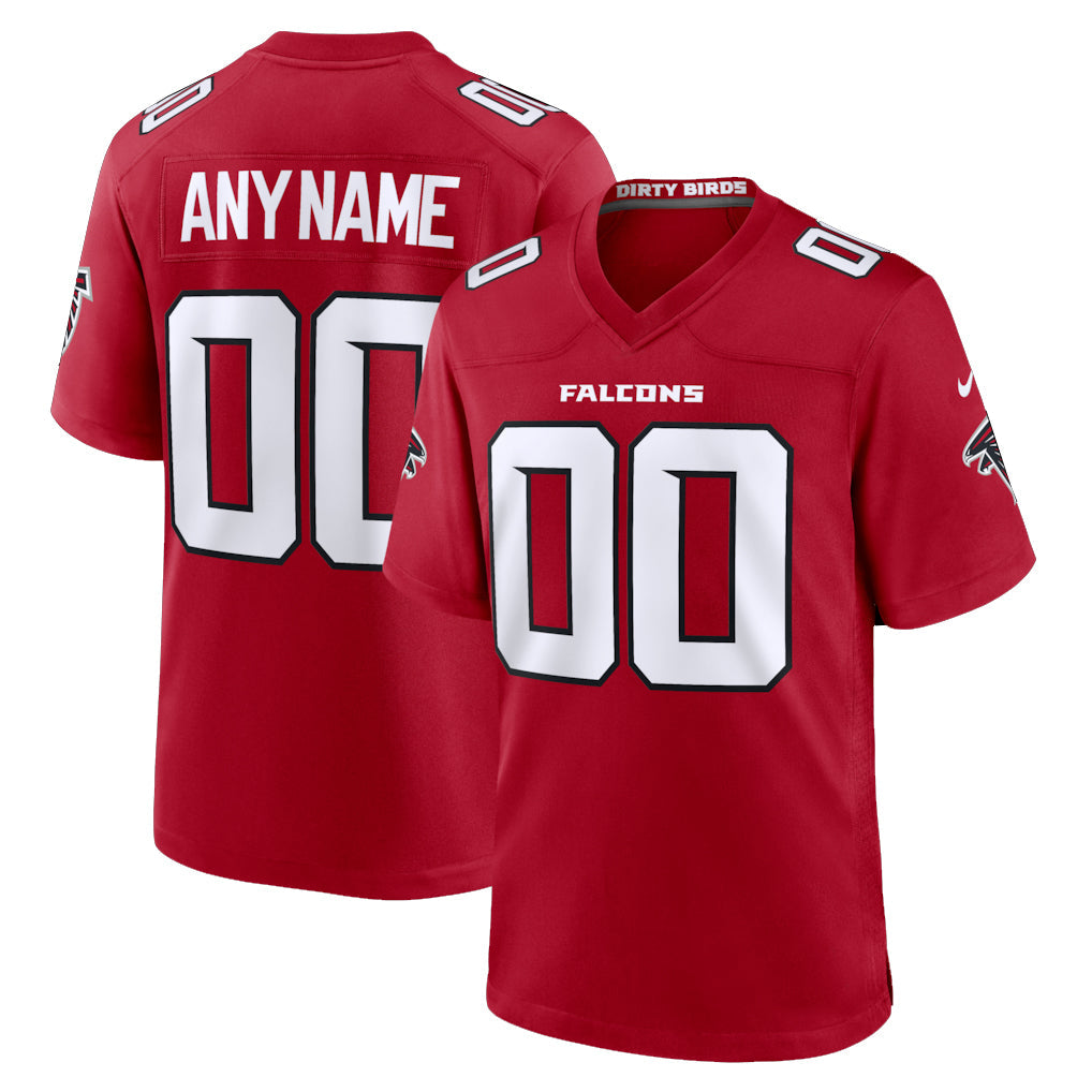 Fenge Custom A.Falcons Red Replica Home Game Any Name & Numbers Stitched Jerseys