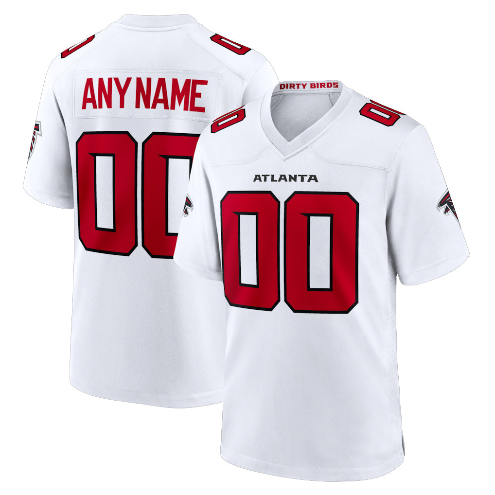 Fenge Custom A.Falcons White Replica Home Game Any Name & Numbers Stitched Jerseys