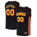 Fenge Custom A.Hawks Black Fast Break Replica Jerseys - Statement Edition