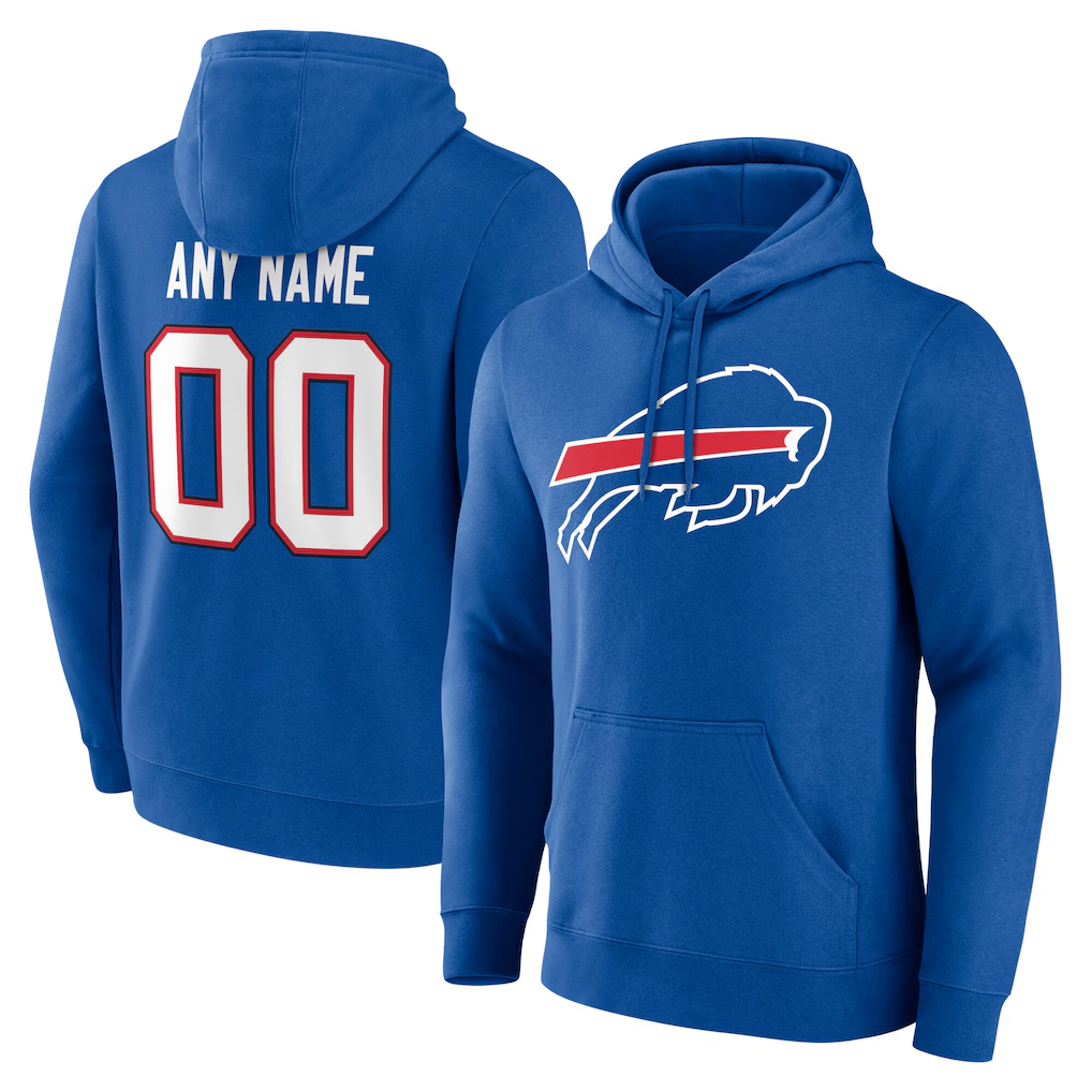 Fenge Custom B.Bills Team Authentic Personalized Name & Number Hoodie Stitched Jerseys