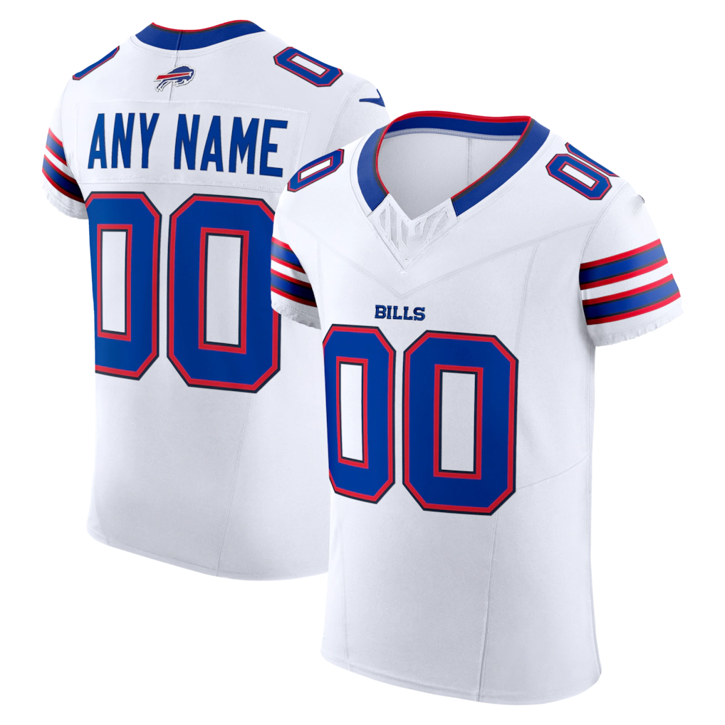 Fenge Custom B.Bills White Vapor F.U.S.E. Elite Stitched Jerseys