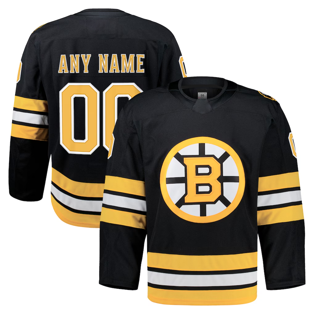 Fenge Custom B.Bruins Black Home Authentic Pro Stitched Jerseys