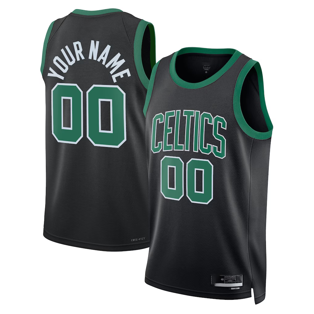 Fenge Custom B.Celtics Black 2022-23 Swingman Jerseys - Statement Edition