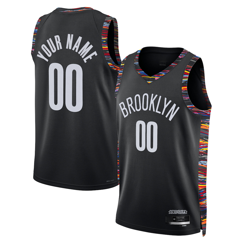 Fenge Custom B.Nets Black 202526 City Edition Swingman Jerseys