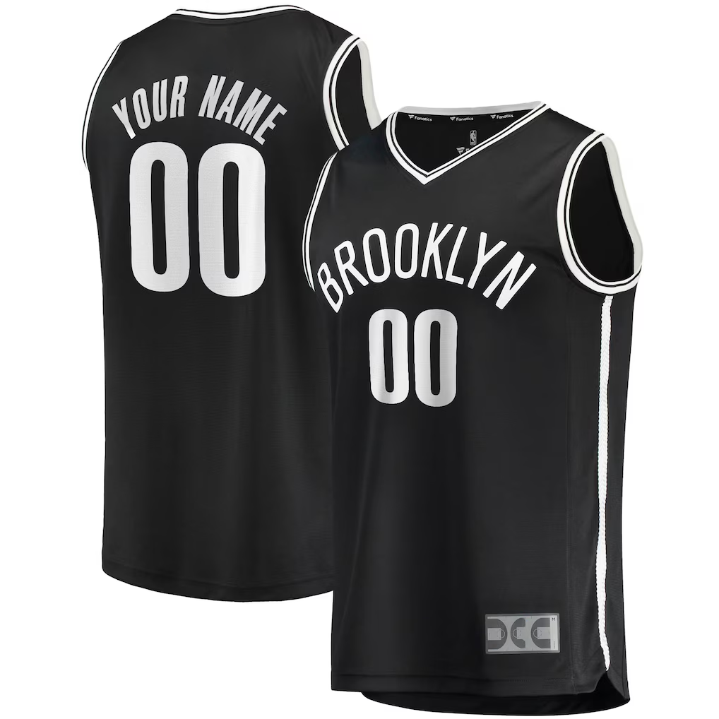 Fenge Custom B.Nets Black Fast Break Replica Jerseys - Icon Edition
