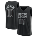 Fenge Custom B.Nets Fanatics Black Fast Break Stitched Jerseys- Statement Edition