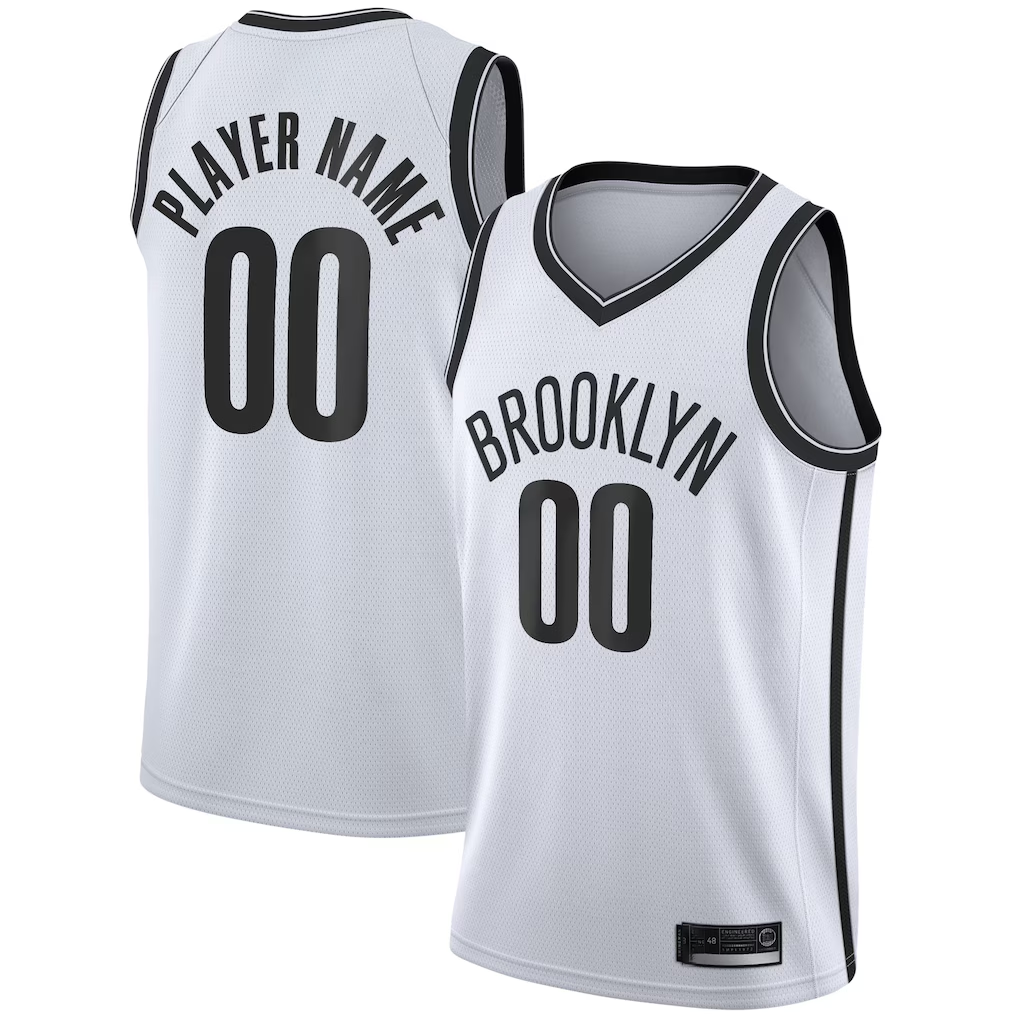 Fenge Custom B.Nets White 2020-21 Swingman Jerseys - Association Edition