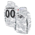 Fenge Custom B.Ravens Black Pullover Hoodie Any Name & Numbers Stitched Jerseys