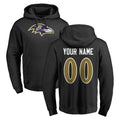 Fenge Custom B.Ravens Black Pullover Hoodie Any Name & Numbers Stitched Jerseys