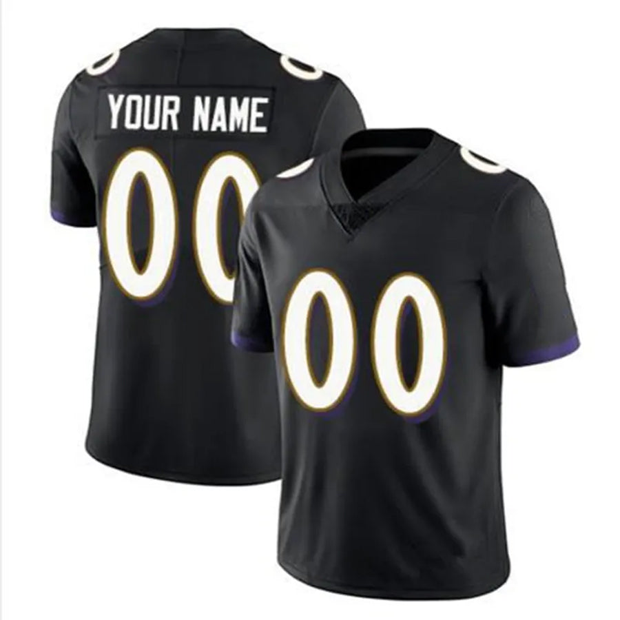 Fenge Custom B.Ravens Black Replica Limited Game Stitched Jerseys
