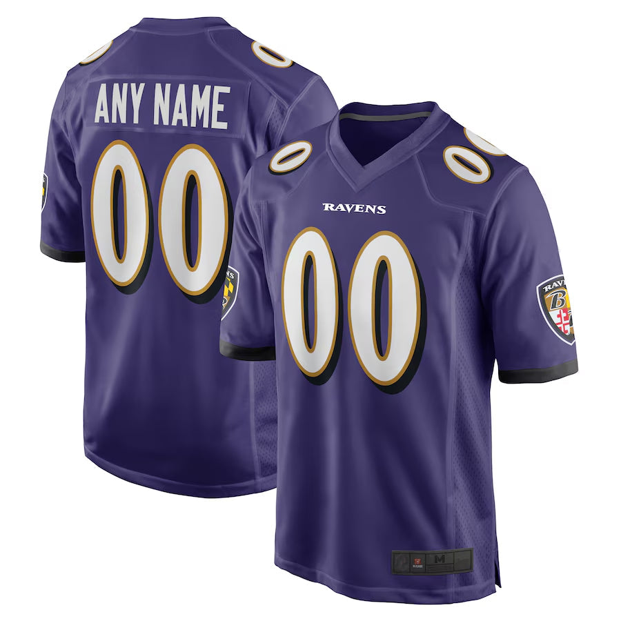 Fenge Custom B.Ravens Purple Home Game Stitched Jerseys