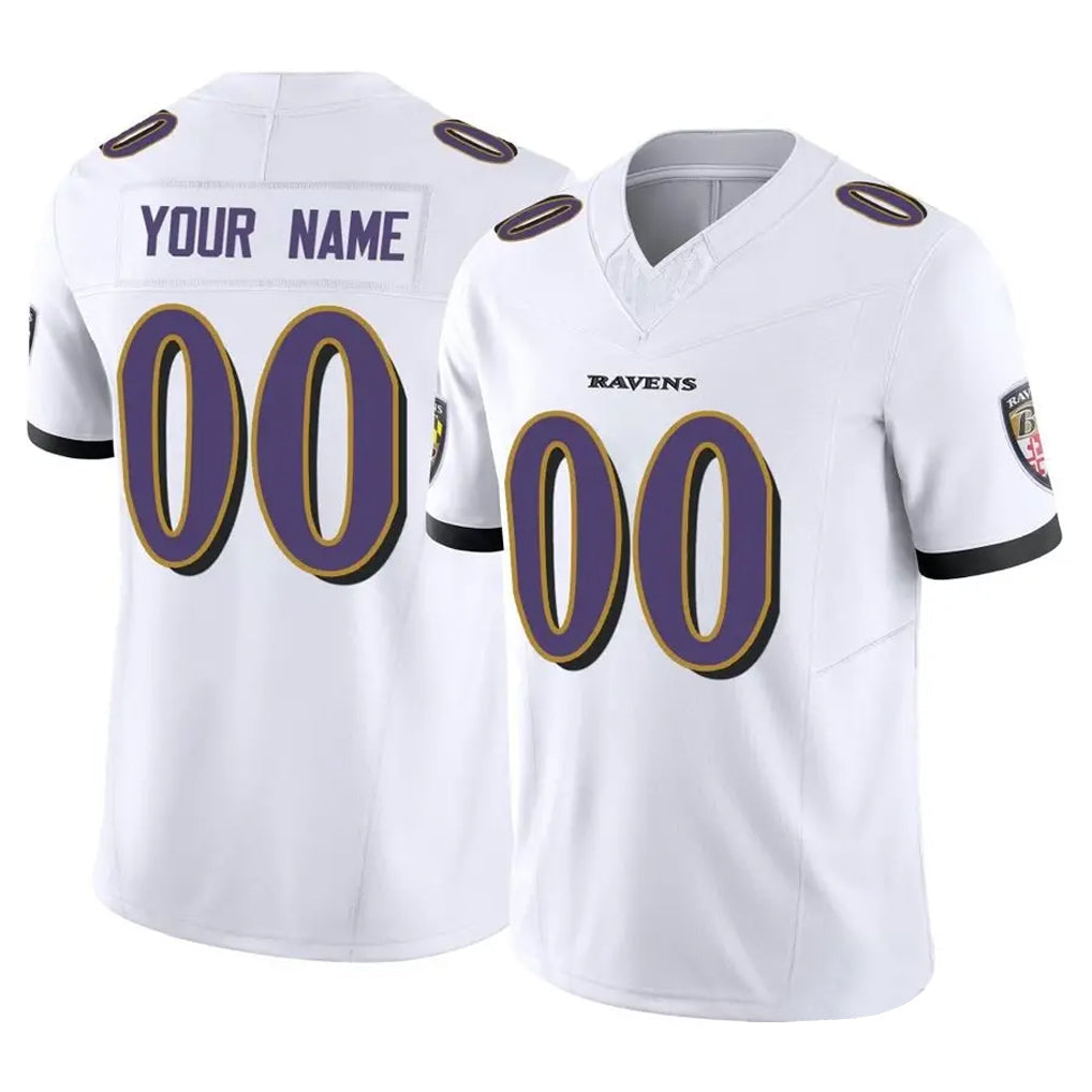 Fenge Custom B.Ravens White Vapor F.U.S.E. Limited Any Name & Numbers Stitched Jerseys