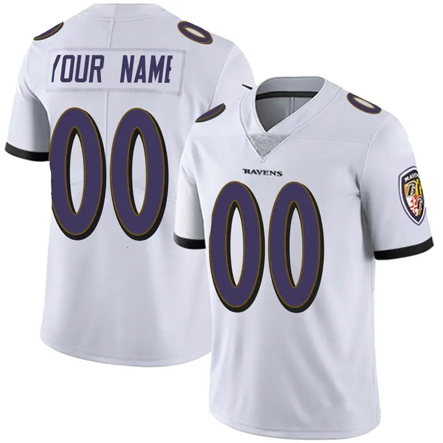 Fenge Custom B.Ravens White Vapor F.U.S.E. Limited Stitched Jerseys
