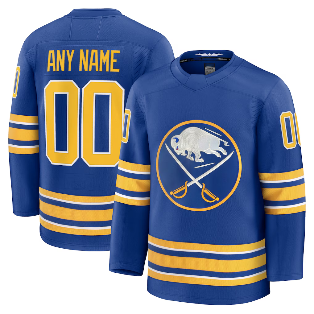 Fenge Custom B.Sabres Royal Home Premium Stitched Jerseys