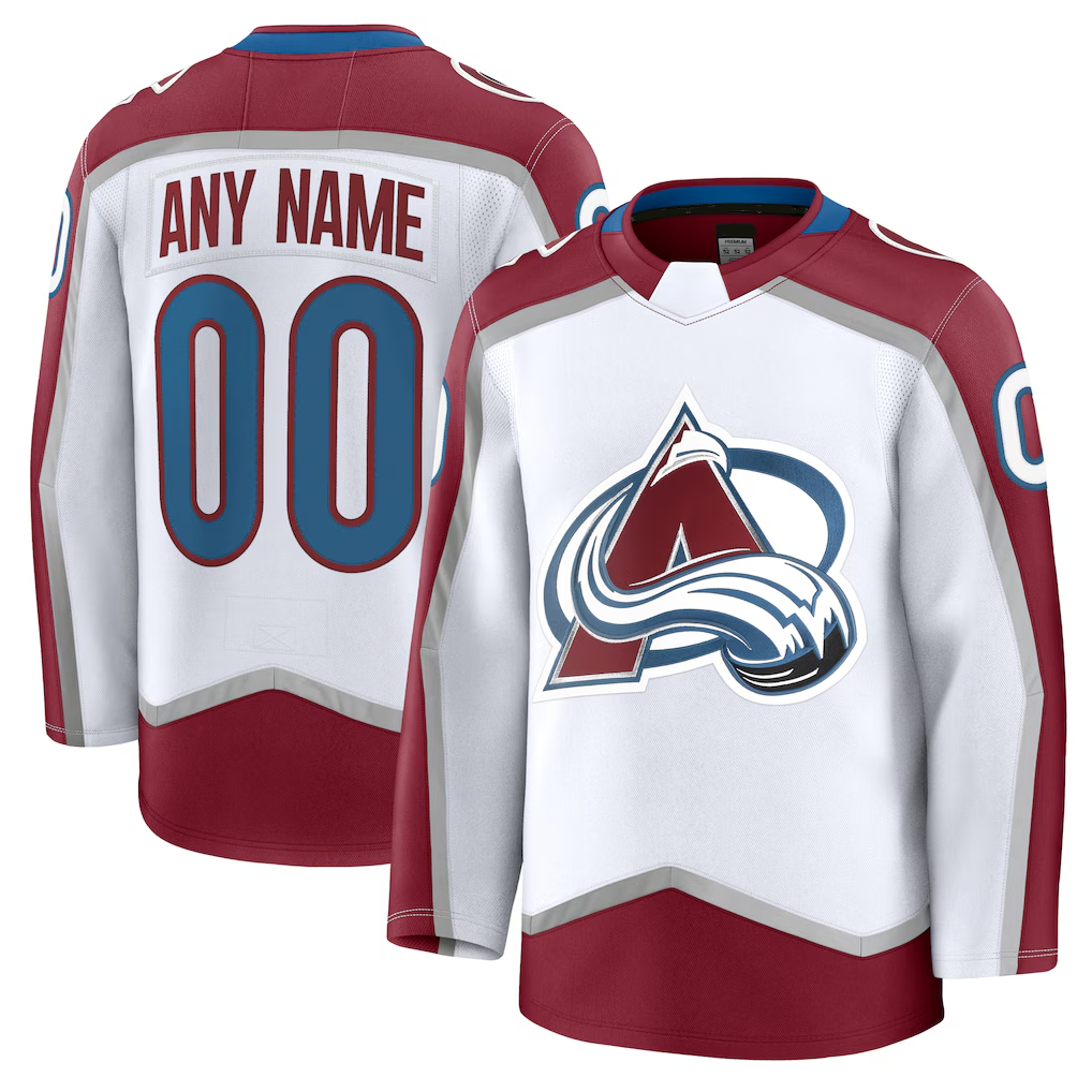 Fenge Custom C.Avalanche White Away Premium Jerseys