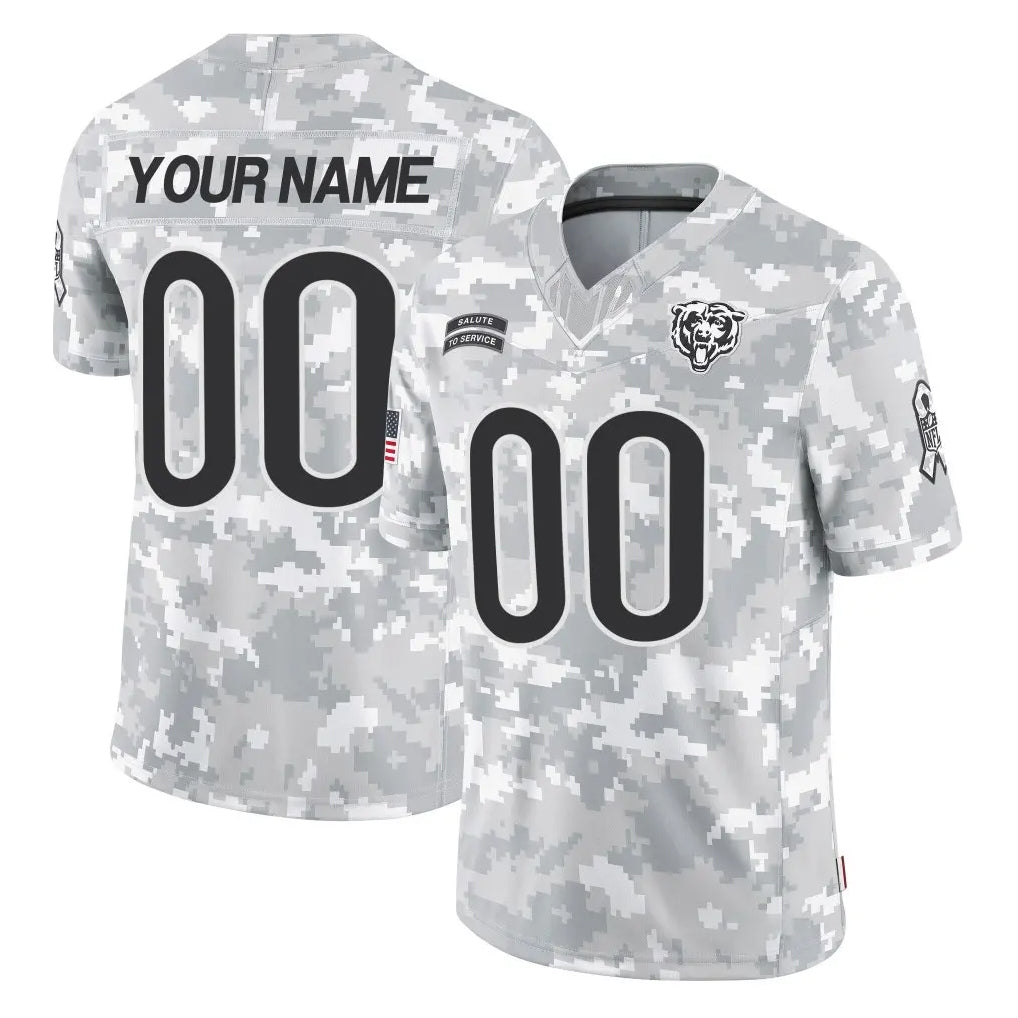 Fenge Custom C.Bears Arctic Camo Salute to Service Limited Any Name & Numbers Stitched Jerseys